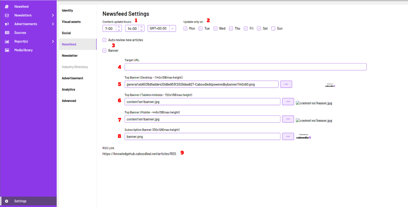 Your Caboodle Settings Newsfeed, Newsletter and Directory. Caboodle AI